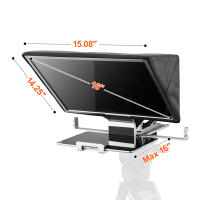 SucceBuy Teleprompter, aleación de aluminio de 10", aviso de escritorio con espectroscopio ajustable y control remoto, para YouTube, Twitch, Zoom, DSLR/cámara web/teléfono inteligente, grabación de video/transmisión en vivo - details 8