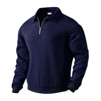 24 polos informales sueltos de manga larga con cuellos y cremalleras, adecuados para la moda masculina transfronteriza en otoño - details 12