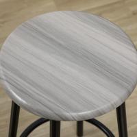 Conjunto de mesa alta de bar y 4 taburetes, mesa alta de cocina con taburetes estilo industrial, marco de metal para salón, marrón rústico - details 16