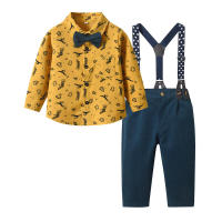 Cárdigan de manga larga con estampado otoñal y lazo, traje formal de moda para niños grandes, ropa infantil - details 2
