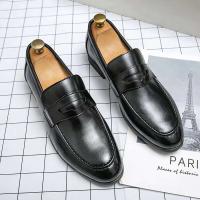 2025 Zapatos de vestir informales formales de negocios minimalistas de estilo británico para hombres Oxfords de cuero con punta afilada y versátiles suaves - details 1