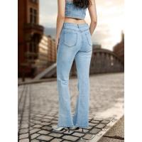 Pantalones vaqueros retro de cintura alta para mujer, vaqueros elásticos de moda informal - details 9