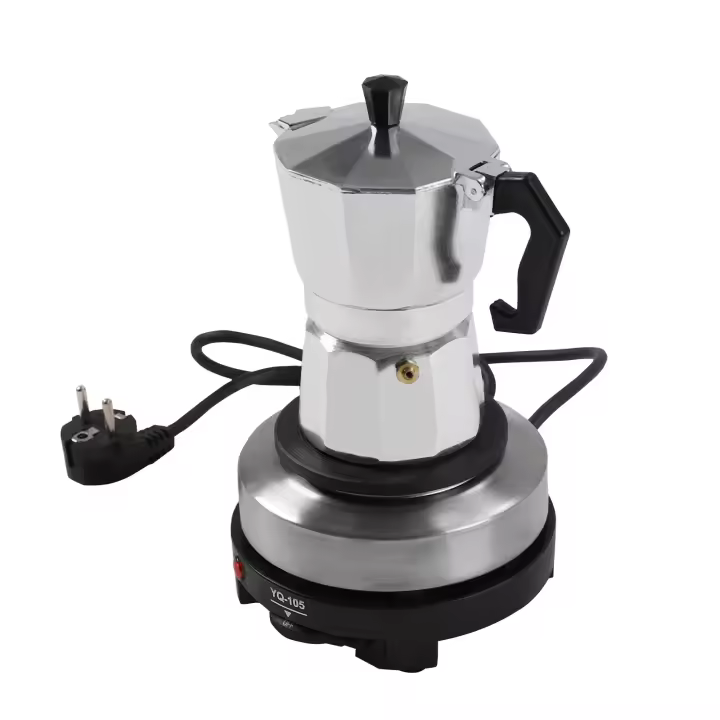 Cafetera eléctrica de 150 ml, máquina de café espresso, 3 tazas, moca, con fondo separado, de aluminio - 1