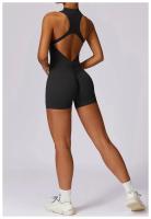 Mono de Yoga Sin Mangas con Almohadilla Kailuoka para Mujer Rompers Deportivos de Gimnasio Fitness Cortos con Talleres Material de Nylon - details 28