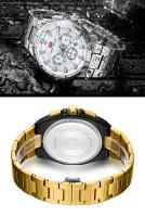 Reloj de Cuarzo Impermeable Correa de Acero Inoxidable Empleado en Casual Luminoso - details 14