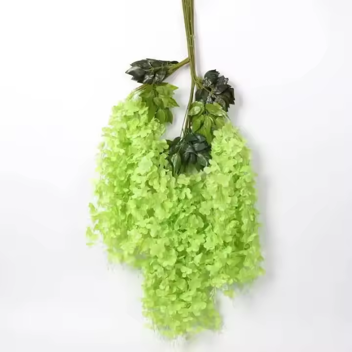 Wisteria Artificial de Seda 12 Pcs Garland de Vid Ideal para Bodas, Fiestas, Jardines, Oficinas - 1