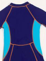 Traje de baño de una pieza con cremallera frontal y bloques de color para niños, para surf, natación y buceo - details 4