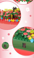Seasonal Building Block Toy Flower with Dust Cover DIY Treehouse Model Bricks with Light Ornament Romantic Gift for Girlfriend - details 13