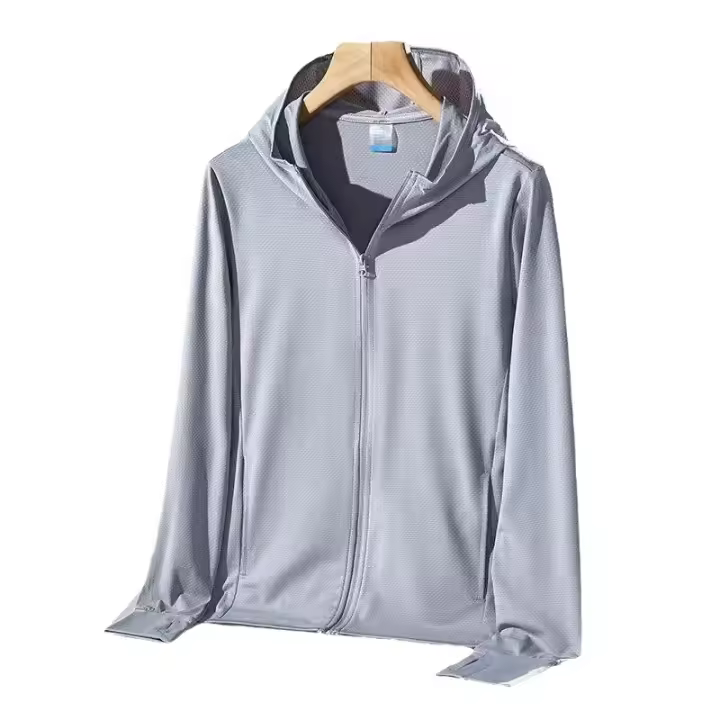 Upf50 ropa de Protección solar de Verano de los hambres de Seda de Hielo de punto de manga Larga Pareja - 1