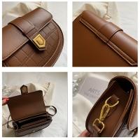 Bolso de hombro de moda para mujer, nuevo estilo, casual, versátil, vintage, de un solo hombro, bolso cruzado, piel sintética sintética, negro, con cierre magnético, correa extraíble, forrado, lavado a mano o limpieza en seco profesional, sin impresión, b - details 4