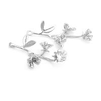 4 Uds. Colgantes de flores de latón de Color platino, suministros para hacer joyas de alta calidad, collar, pendientes, accesorios para mujer - details 17