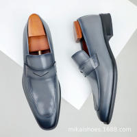 Mocasines de los hombres zapatos de cuero de negocios casuales cabeza cuadrada versátil de los hombres - details 2