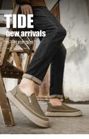 Zapatos de Lona para Hombres 2025 Nuevos Zapatillas Negras Versátiles de Moda - details 0