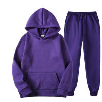 Sudadera con capucha de manga larga de lana informal para mujer, ropa deportiva de invierno, 2 piezas - details 2