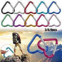 Mosquetón de aluminio con hebilla en forma de corazón, llavero colgante con Clip para botella de agua, accesorios de escalada, Kit de viaje, 6 piezas - details 1