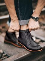 2024 Productos de diseño Street British Dress Zapatos de moda Botas de cuero PU para hombres - details 22