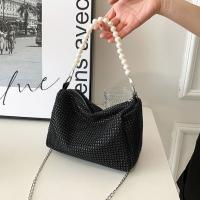 Bolso de mano de gran capacidad con diamantes de imitación, bolso de hombro con cadena de perlas, pequeño bolso cuadrado, bolso de almohada, bolso de cosméticos, bolso de hombro para mujer, fiesta - details 20