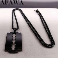 Colgante de Afeitadora Gótica de Acero Inoxidable Cadena de Hombre Negro Grunge y2k Emo - details 3