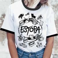 Camiseta de diseñador de manga para mujer, ropa de cómic de anime para niña, top de Estopa - details 7