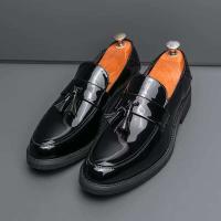 Nuevos zapatos casuales de cuero de lujo para hombres con patente de negocios brillantes, zapatos formales - details 3