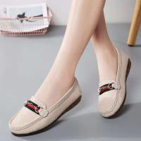 Zapatos de cuero de mujer suaves, informales, con fondo plano, cómodos, para el cuidado diario - details 8
