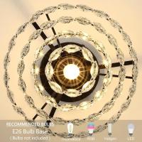 Lámpara De Techo De Cristal Pequeña, Moderna Lámpara De Techo De Cristal Para Pasillo, Accesorios De Iluminación De Techo, Lámpara De Montaje Empotrado Para Dormitorio, Salón (Plata) - details 12