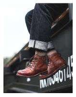 2024 Productos de diseño Street British Dress Zapatos de moda Botas de cuero PU para hombres - details 1