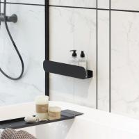 Estante de almacenamiento para el baño montado en la pared, estante de almacenamiento de acero inoxidable antioxidante de gran capacidad, ahorro de espacio, escurridor de ducha duradero - details 3