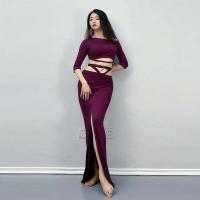TRE de danza del vientre femenino, disfraz de curso de bailarina, conjunto oriental para adultos, disfraz profesional avanzado - details 2