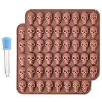 Herramienta para hornear hecha a mano, molde de silicona para pudín de fantasma, bandeja de hielo de caramelo de Calavera, molde de Chocolate de Halloween - details 4