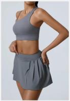 Conjunto de Yoga Transpirable de 2 Piezas Traje Deportivo para Mujeres Top de Crop de Yoga - details 7