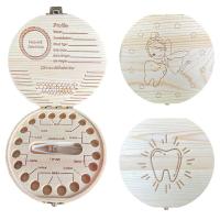 Caja de madera para guardar dientes de bebé, organizador de cordón Umbilical, almacenamiento de dientes, regalos - details 2
