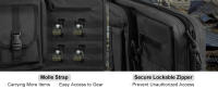 SucceBuy Bolsa táctica para rifle de 36 pulgadas, estuche blando para pistola de doble largo con cremallera bloqueable, asa portátil y correa para el hombro, 3 bolsillos de almacenamiento grandes para dos rifles de 34" y 2 pistolas, negro - details 2
