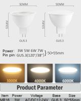 Foco de Luz LED de Baja Voltaje 4-20PCS 12V-24V 38/120 Grados Halógenos para Estudio, Sala de Estar - details 2