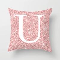 Cojín de sofá con letras brillantes de color rosa de 45x45 cm con almohada de respaldo central - details 18