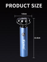 Kemei-máquina de afeitar eléctrica para hombres, Mini afeitadora portátil, recortadora de barba, IPX5, impermeable, a la moda, tipo c, recargable por USB - details 7