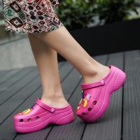 Sandalias clásicas para mujer, zapatillas de jardín rosas, zapatos de playa informales, sandalias de casa - details 10