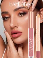 HANDAIYAN Lápiz Delineador de labios mate, taza antiadherente de larga duración, no se decolora, resistente al agua, terciopelo pigmentado, Kit de brillo de labios, Cosméticos de belleza, maquillaje Gif - details 0