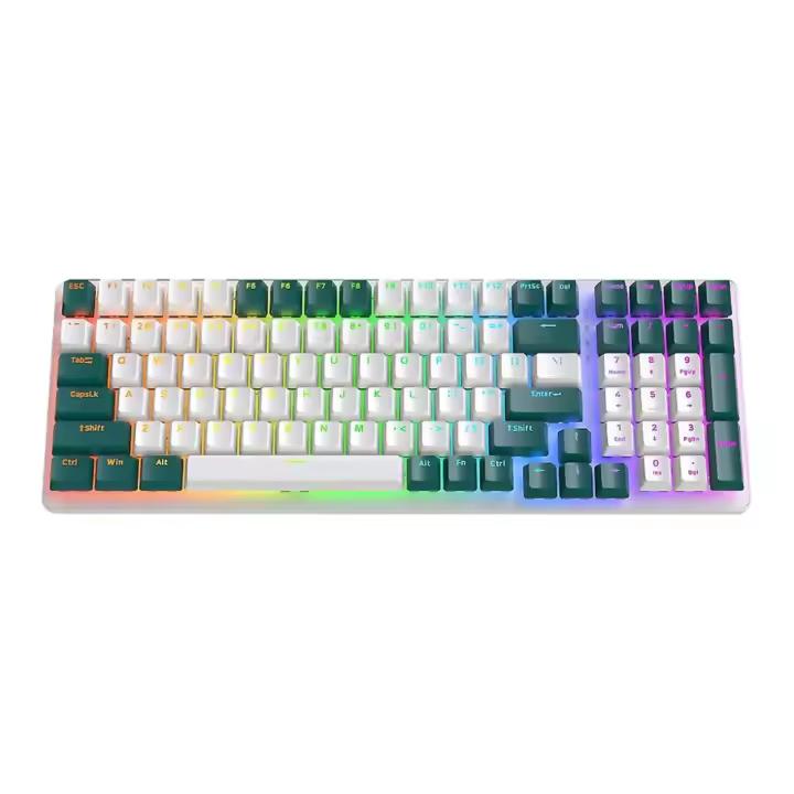 Teclado Inalámbrico K6, Compatible Con Bluetooth, 2,4g, 3 Modos, 100 Teclas, Juego De Doble Disparo - 1