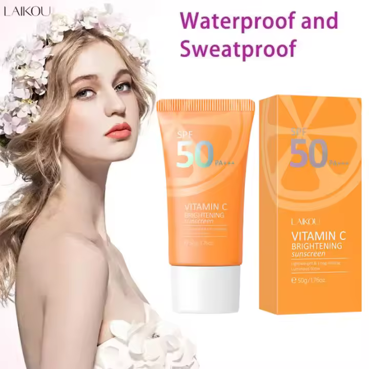LAIKOU SPF 50 PA+++ Protector solar para rostro, cuerpo, cuello, bloqueador solar, bloqueador solar de larga duración, protector solar facial, crema solar 50g - 1