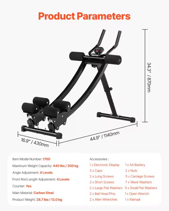 SucceBuy AB Máquina de entrenamiento, núcleo ajustable y entrenador de abdominales para gimnasio en casa - 1