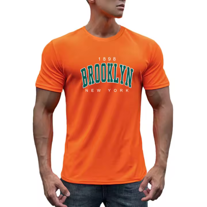 Camiseta de manga media para hombre, camiseta fina y cómoda, transpirable, ligera, de secado rápido, para correr al aire libre y Fitness - 1