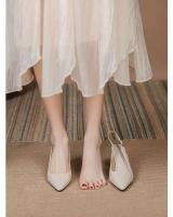 Zapatos de tacón de cuero, diseños puntiagudos para mujer, equipados con camisolas francesas y cubrezapatos, adecuados para eventos de fiesta. - details 6