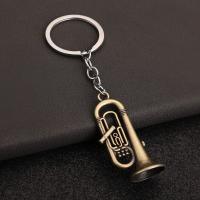 Mini juguetes de tendencia, Mini llavero de instrumentos, llavero de Metal de aleación de Zinc, saxofón, tres tipos, accesorios colgantes para coche - details 6