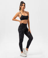 SHINBENE Sujetador Deportivo de Yoga para Mujeres con Estampado Camuflaje Diseño de Espagueti y Tirantes Delgados Fitness Gimnasio XS-XL - details 0