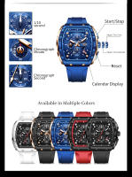 Reloj deportivo cuadrado informal de cuarzo para hombre al aire libre - details 4