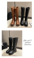Botas De Tacón Grueso Para Mujer, Nuevas Botas Vaqueras Occidentales De Cabeza Cuadrada Retro - details 2