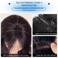 Flequillo falso Natural para mujer, flecos invisibles, peluca sintética, pieza de extensión con Clip esponjoso - details 4