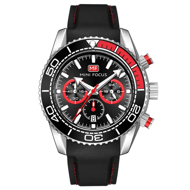 Reloj Deportivo de Cuarzo Mini Focus Impermeable, Multifuncional con Toma de Cuerda Giratoria y Dial Luminoso Regalo Perfecto para él - 1