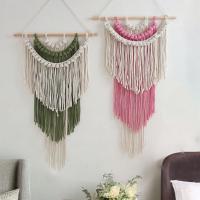 Tapiz Bohemio Tejido a Mano, Decoración Pared con Borlas Coloridas, Tela Colgante para Habitaciones - details 2